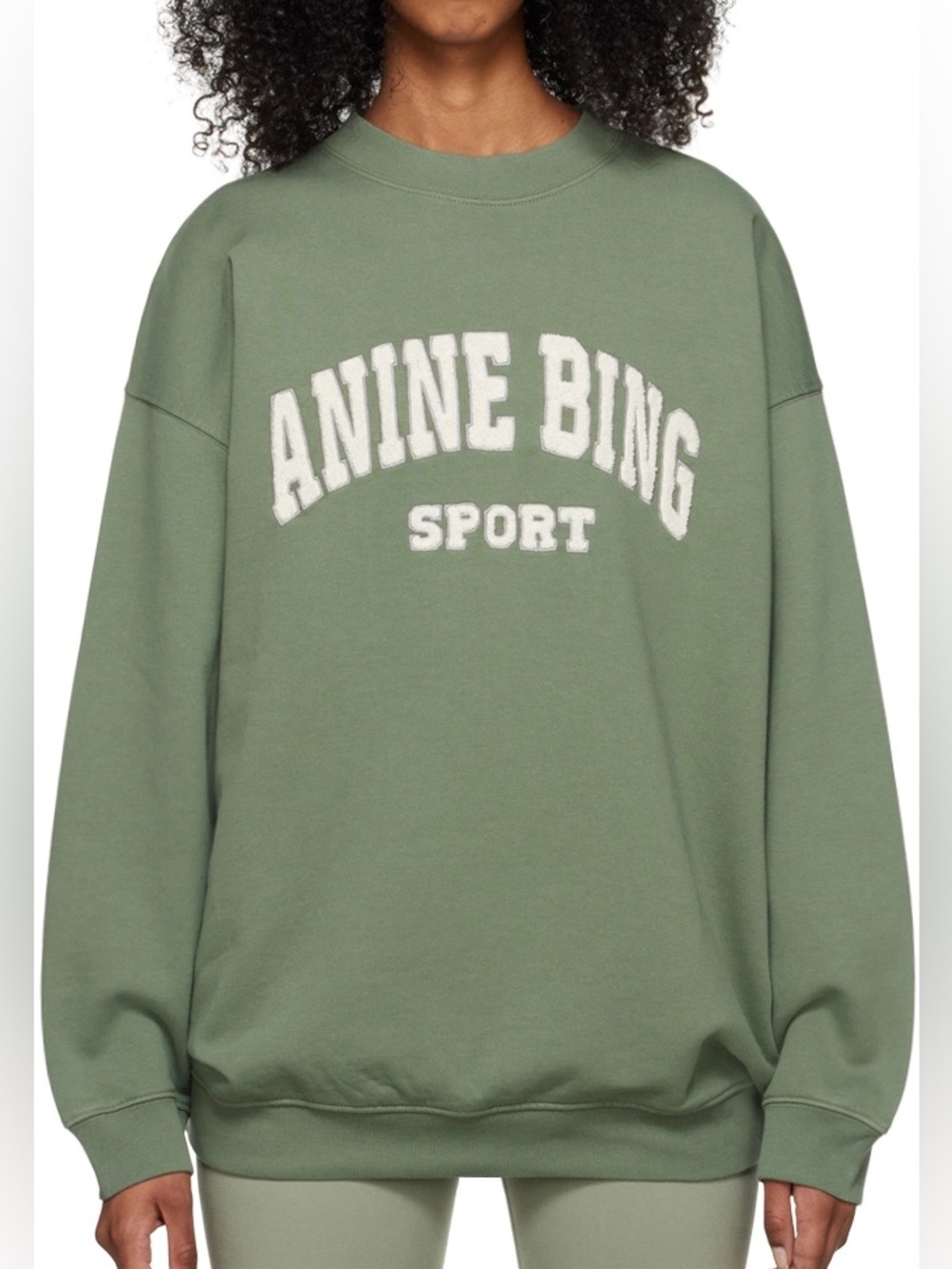 Anine Bing Women's Tyler Sweatshirt Artichoke Logo Sport Crewneck size S